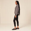 Sweat à capuche gris femme