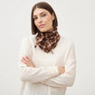 Foulard marron cognac femme