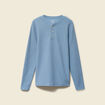 T-shirt manches longues bleu fonc&eacute; homme