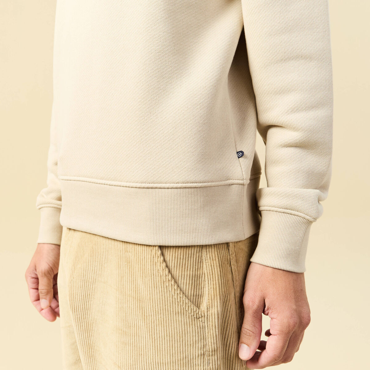 Sweat manches longues sable homme