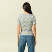 T-shirt manches courtes bleu femme