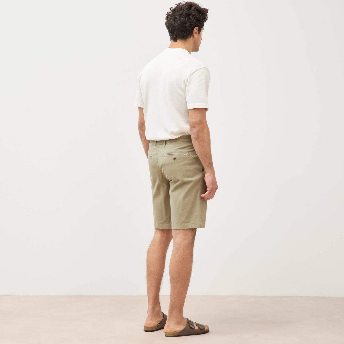 Short vert olive homme