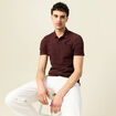 Polo manches courtes bordeaux homme