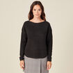 Pull manches longues noir femme