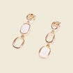 Boucles d'oreilles pendantes blanc femme