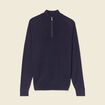 Pull manches longues bleu marine homme