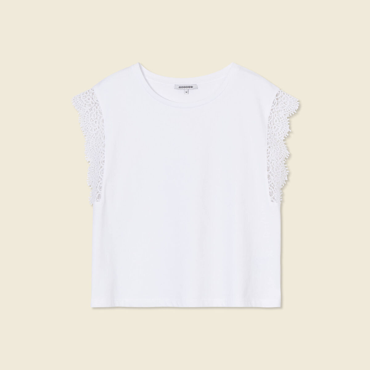 T-shirt manches courtes blanc femme