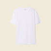 T-shirt ajust&eacute; col rond manches courtes blanc homme