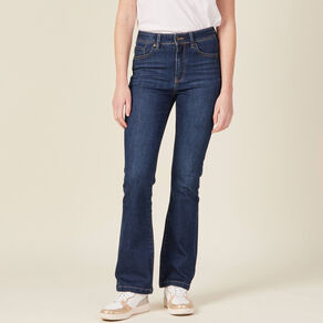 Jeans bootcut denim brut femme