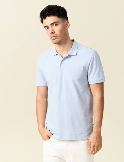 Polo éco-responsable denim snow gris homme