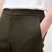 Pantalon droit longueur 32 vert kaki homme