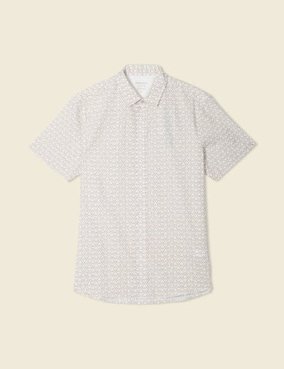 Chemise manches courtes blanc homme