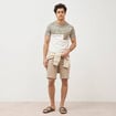 T-shirt manches courtes vert kaki homme