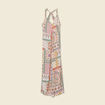 Robe longue évasée fluide blanc femme