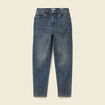 Jeans mom 7/8&egrave;me bleu gris femme