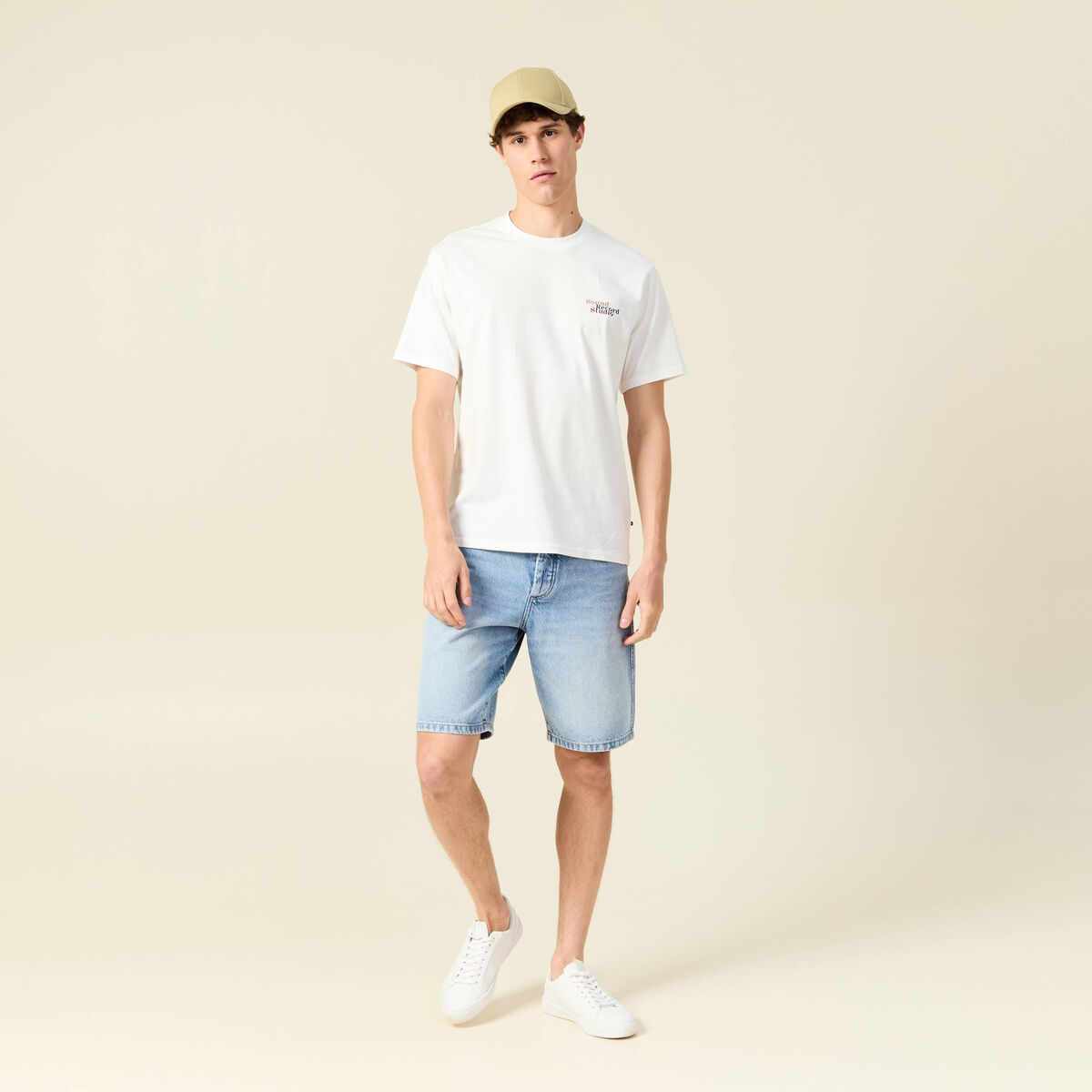 T-shirt éco-responsable ecru homme