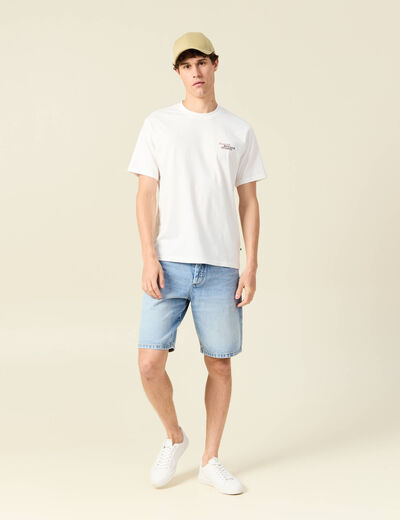 T-shirt éco-responsable ecru homme