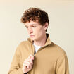 Sweat manches longues en coton beige homme