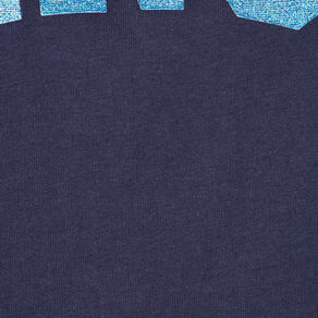 T-shirt manches courtes bleu marine femme