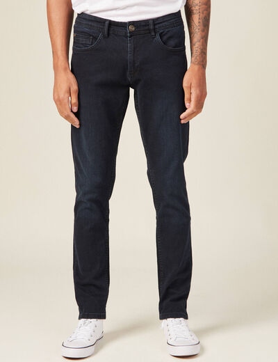 Jeans slim éco-responsable denim blue black homme