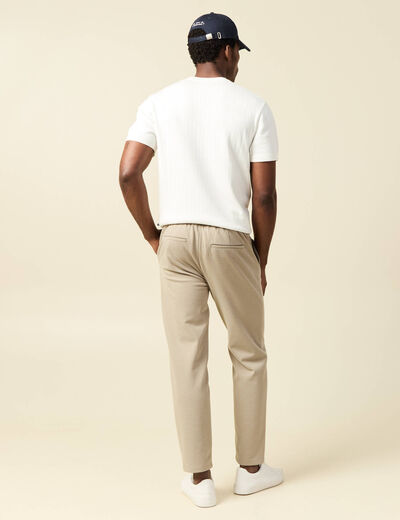 Pantalon droit longueur 32 gris clair homme