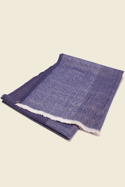 Écharpe bleu marine homme