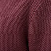 Polo ample col cubain manches courtes prune homme