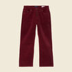 Pantalon bootcut velours prune femme