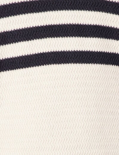 Pull col polo éco-responsable bleu marine femme