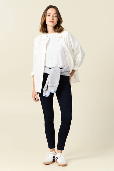 Jeans skinny 7/8ème denim brut femme