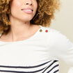T-shirt manches longues ecru femme