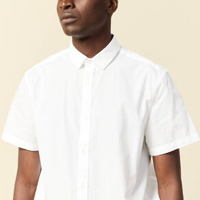 Chemise manches courtes blanc homme