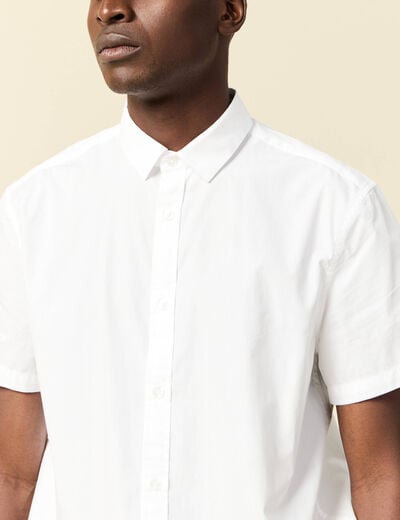 Chemise manches courtes blanc homme