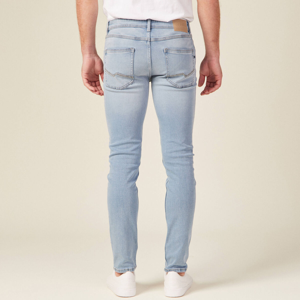 Jeans slim ultra stretch denim bleach homme