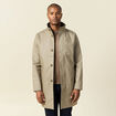 Trench mi-long col montant vert kaki homme