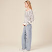 Pull manches longues ecru femme