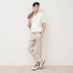Chino coupe droite longueur 32 beige fonce homme
