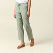 Pantalon droit 7/8ème vert kaki femme