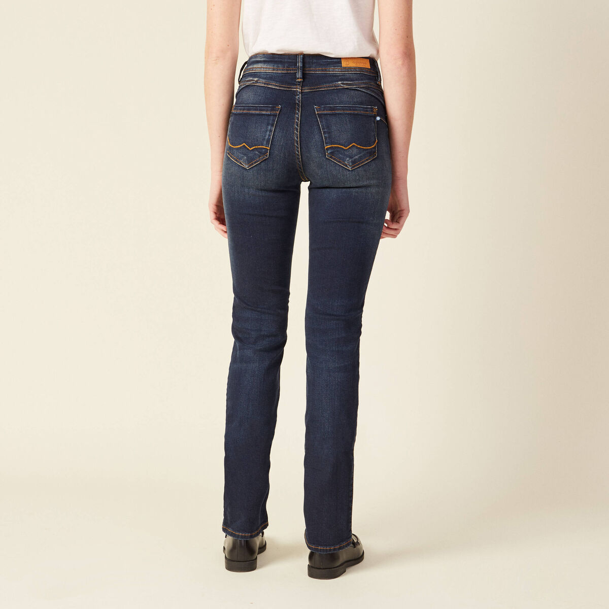 Jeans Demi - regular taille haute denim brut femme