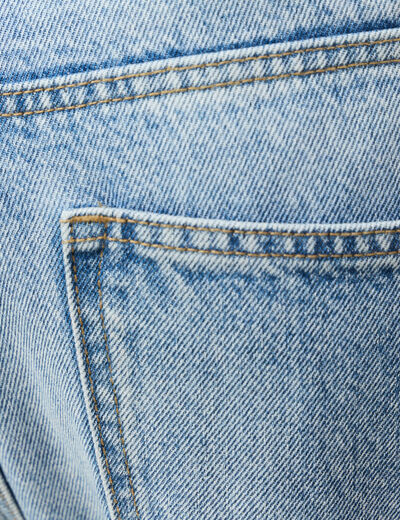 Jeans large relaxed denim bleach homme