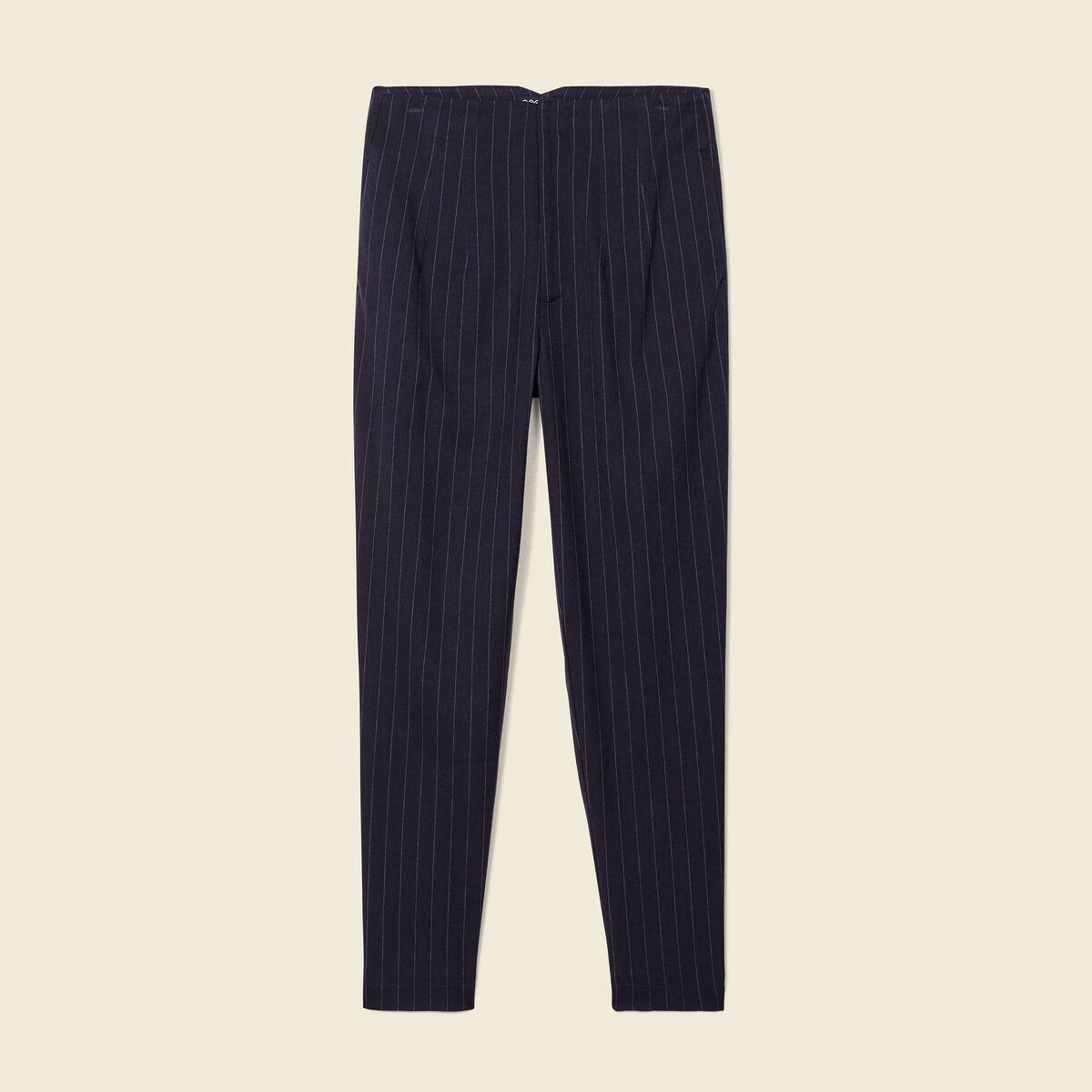 Pantalon cigarette bleu femme