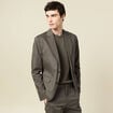 Blazer manches longues col classique vert fonc&eacute; homme