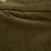 Short droit en velours vert kaki femme