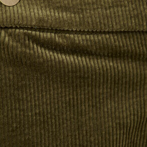 Short droit en velours vert kaki femme