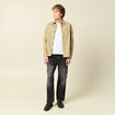 Surchemise manches longues beige fonce homme