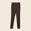 Pantalon skinny marron femme