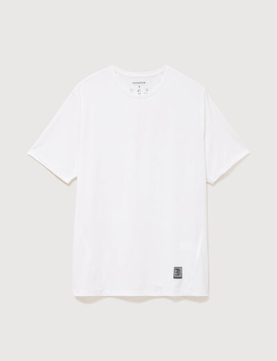 T-shirt col rond manches courtes blanc homme