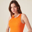 Débardeur bretelles larges orange femme