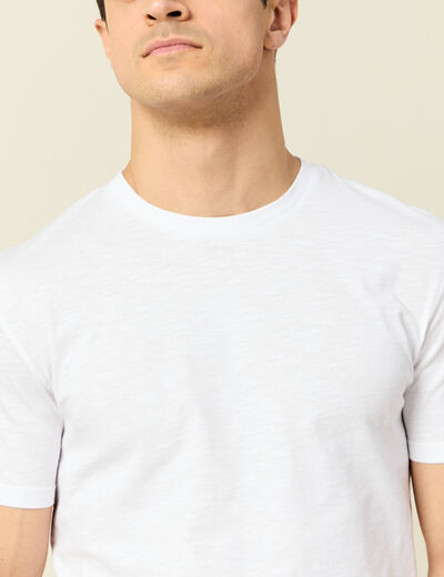 T-shirt Instinct col rond blanc homme