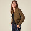 Gilet bomber matelassé vert kaki femme